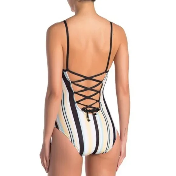 🎁 Ella Moss Tenacious Stripe One-Piece Swimsuit - Picture 2 of 7